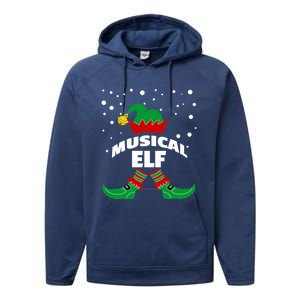 Musical Elf Christmas Family Group Pictures SantaS Helper Gift Performance Fleece Hoodie