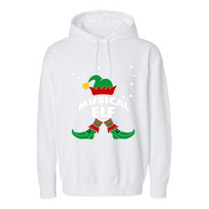 Musical Elf Christmas Family Group Pictures SantaS Helper Gift Garment-Dyed Fleece Hoodie