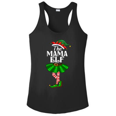 Mama Elf Christmas Costume Matching Family Mama Elf Squad Gift Ladies PosiCharge Competitor Racerback Tank