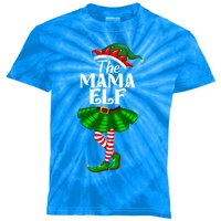 Mama Elf Christmas Costume Matching Family Mama Elf Squad Gift Kids Tie-Dye T-Shirt