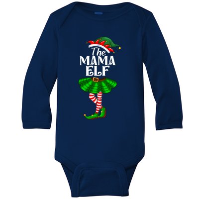 Mama Elf Christmas Costume Matching Family Mama Elf Squad Gift Baby Long Sleeve Bodysuit