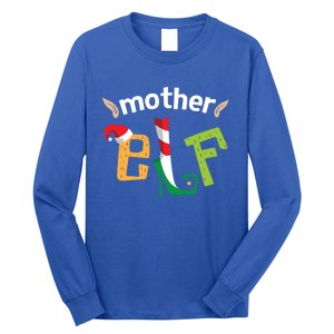 Mother Elf Christmas Elves Squad Mama Matching Elf Family Gift Long Sleeve Shirt