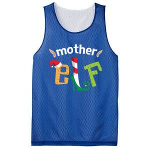 Mother Elf Christmas Elves Squad Mama Matching Elf Family Gift Mesh Reversible Basketball Jersey Tank