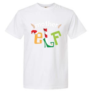 Mother Elf Christmas Elves Squad Mama Matching Elf Family Gift Garment-Dyed Heavyweight T-Shirt