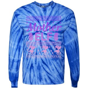 Mother Elf Christmas Family Ugly Xmas Christmas Gift Tie-Dye Long Sleeve Shirt