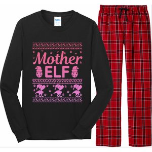 Mother Elf Christmas Family Ugly Xmas Christmas Gift Long Sleeve Pajama Set