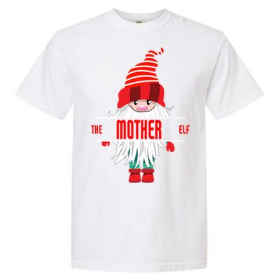 Mother Elf Christmas Pajama Mother Matching Family Group Gift Garment-Dyed Heavyweight T-Shirt