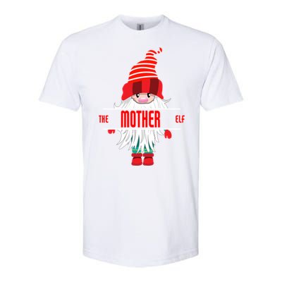 Mother Elf Christmas Pajama Mother Matching Family Group Gift Softstyle CVC T-Shirt