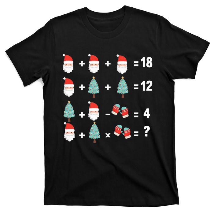 Math Equation Christmas Pajama Cool Teacher Santa Xmas Tree T-Shirt