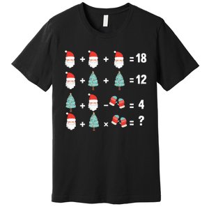 Math Equation Christmas Pajama Cool Teacher Santa Xmas Tree Premium T-Shirt