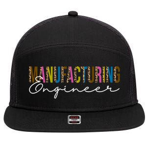 Manufacturing Engineer Cute Gift 7 Panel Mesh Trucker Snapback Hat