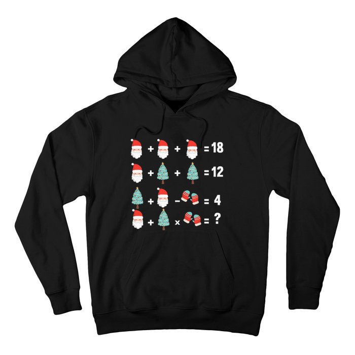 Math Equation Christmas Pajama Cool Teacher Santa XMas Tree Hoodie