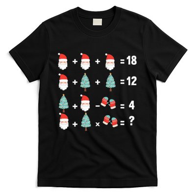 Math Equation Christmas Pajama Cool Teacher Santa XMas Tree T-Shirt