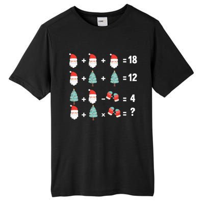 Math Equation Christmas Pajama Cool Teacher Santa XMas Tree Tall Fusion ChromaSoft Performance T-Shirt