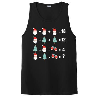 Math Equation Christmas Pajama Cool Teacher Santa XMas Tree PosiCharge Competitor Tank