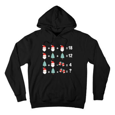 Math Equation Christmas Pajama Cool Teacher Santa XMas Tree Tall Hoodie