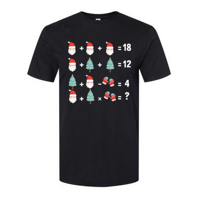 Math Equation Christmas Pajama Cool Teacher Santa XMas Tree Softstyle CVC T-Shirt