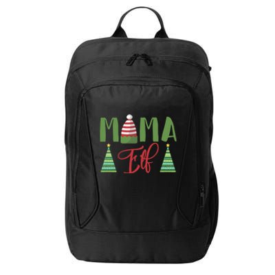 Mama Elf Christmas Elf Mother Mom Elf Funny Gift City Backpack