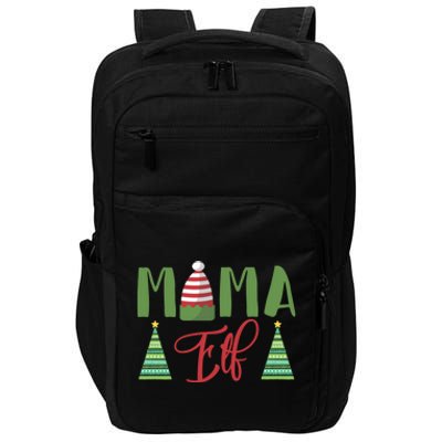 Mama Elf Christmas Elf Mother Mom Elf Funny Gift Impact Tech Backpack