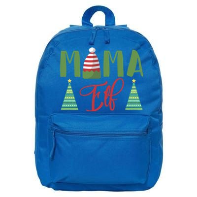 Mama Elf Christmas Elf Mother Mom Elf Funny Gift 16 in Basic Backpack