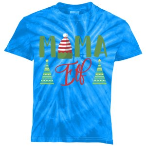 Mama Elf Christmas Elf Mother Mom Elf Funny Gift Kids Tie-Dye T-Shirt