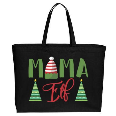 Mama Elf Christmas Elf Mother Mom Elf Funny Gift Cotton Canvas Jumbo Tote