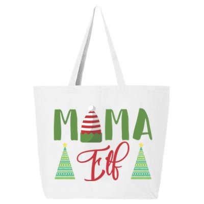 Mama Elf Christmas Elf Mother Mom Elf Funny Gift 25L Jumbo Tote