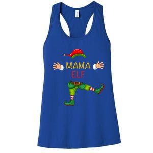 Mama Elf Christmas Gift For Mother Meaningful Gift Women's Racerback Tank