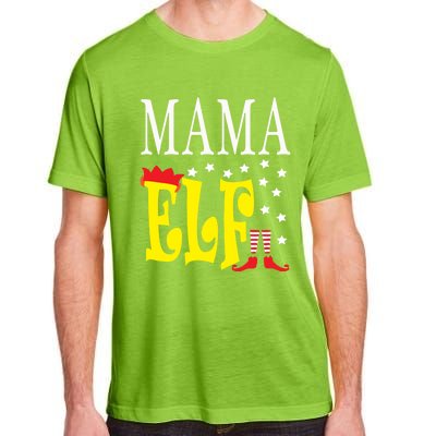 Mama Elf Christmas Funny Gift Ugly Xmas Mom Mothers Gift Adult ChromaSoft Performance T-Shirt