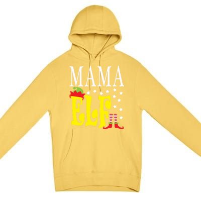 Mama Elf Christmas Funny Gift Ugly Xmas Mom Mothers Gift Premium Pullover Hoodie