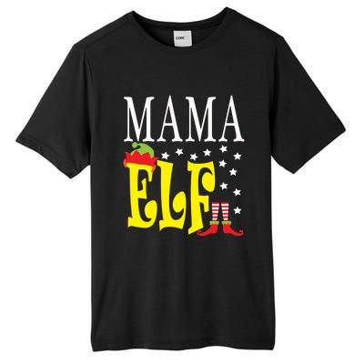 Mama Elf Christmas Funny Gift Ugly Xmas Mom Mothers Gift Tall Fusion ChromaSoft Performance T-Shirt