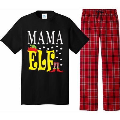 Mama Elf Christmas Funny Gift Ugly Xmas Mom Mothers Gift Pajama Set