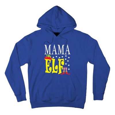 Mama Elf Christmas Funny Gift Ugly Xmas Mom Mothers Gift Hoodie