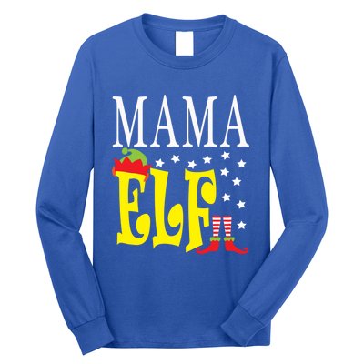 Mama Elf Christmas Funny Gift Ugly Xmas Mom Mothers Gift Long Sleeve Shirt