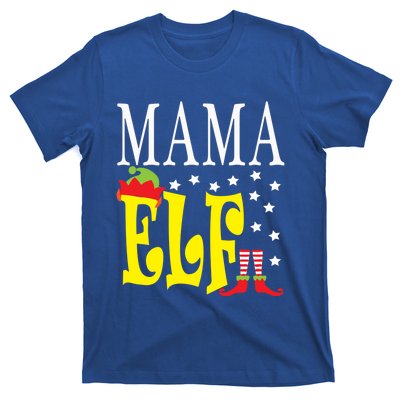 Mama Elf Christmas Funny Gift Ugly Xmas Mom Mothers Gift T-Shirt