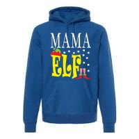 Mama Elf Christmas Funny Gift Ugly Xmas Mom Mothers Gift Premium Hoodie