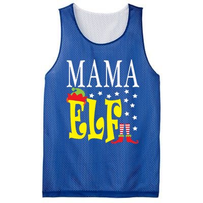 Mama Elf Christmas Funny Gift Ugly Xmas Mom Mothers Gift Mesh Reversible Basketball Jersey Tank