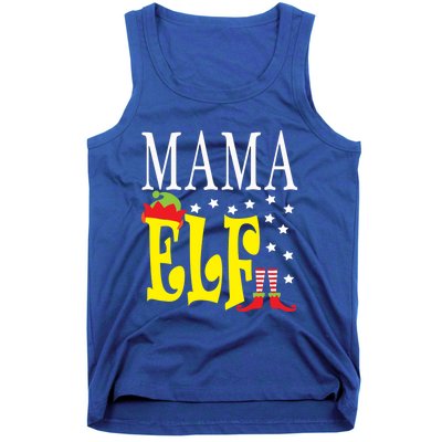 Mama Elf Christmas Funny Gift Ugly Xmas Mom Mothers Gift Tank Top