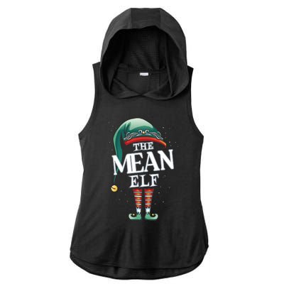 Mean Elf Christmas Group Xmas Pajama Party Cute Gift Ladies PosiCharge Tri-Blend Wicking Draft Hoodie Tank