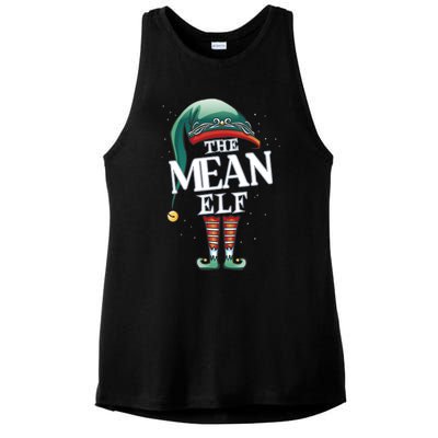 Mean Elf Christmas Group Xmas Pajama Party Cute Gift Ladies PosiCharge Tri-Blend Wicking Tank