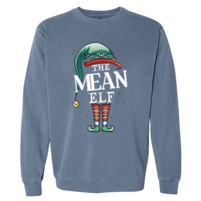 Mean Elf Christmas Group Xmas Pajama Party Cute Gift Garment-Dyed Sweatshirt