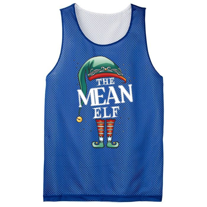 Mean Elf Christmas Group Xmas Pajama Party Cute Gift Mesh Reversible Basketball Jersey Tank