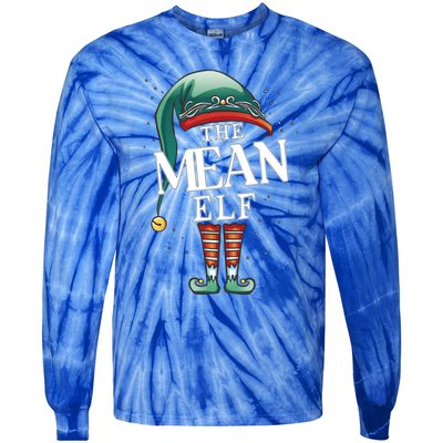 Mean Elf Christmas Group Xmas Pajama Party Cute Gift Tie-Dye Long Sleeve Shirt