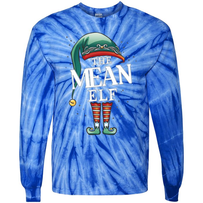 Mean Elf Christmas Group Xmas Pajama Party Cute Gift Tie-Dye Long Sleeve Shirt