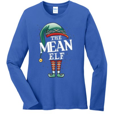 Mean Elf Christmas Group Xmas Pajama Party Cute Gift Ladies Long Sleeve Shirt