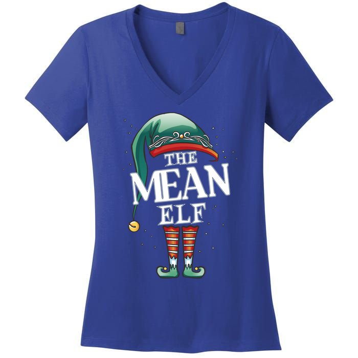 Mean Elf Christmas Group Xmas Pajama Party Cute Gift Women's V-Neck T-Shirt