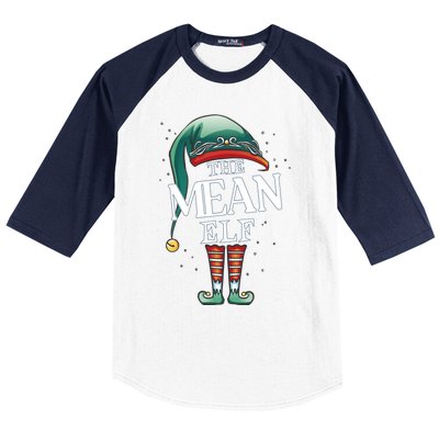 Mean Elf Christmas Group Xmas Pajama Party Cute Gift Baseball Sleeve Shirt