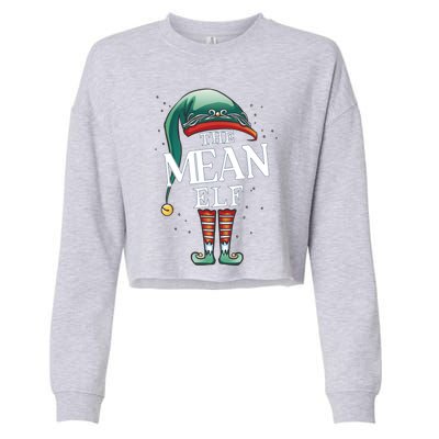 Mean Elf Christmas Group Xmas Pajama Party Cute Gift Cropped Pullover Crew