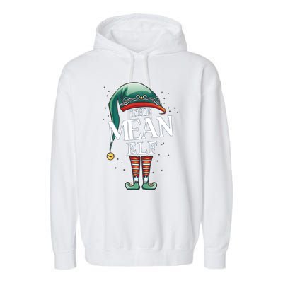 Mean Elf Christmas Group Xmas Pajama Party Cute Gift Garment-Dyed Fleece Hoodie