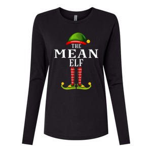 Mean Elf Christmas Matching Family Group Pjs Gift Womens Cotton Relaxed Long Sleeve T-Shirt